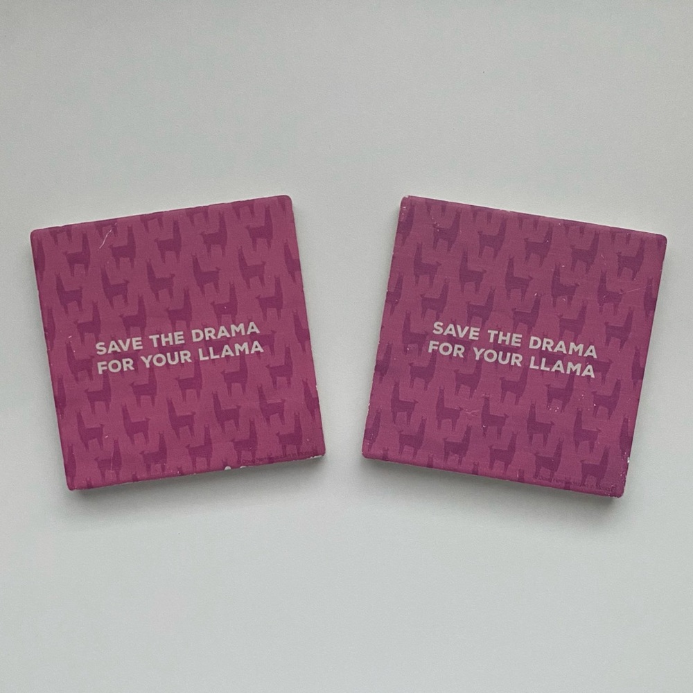 Thirstystone "SAVE THE DRAMA FOR YOUR LLAMA" Coasters Set